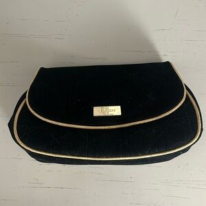 Dior black velvet bag